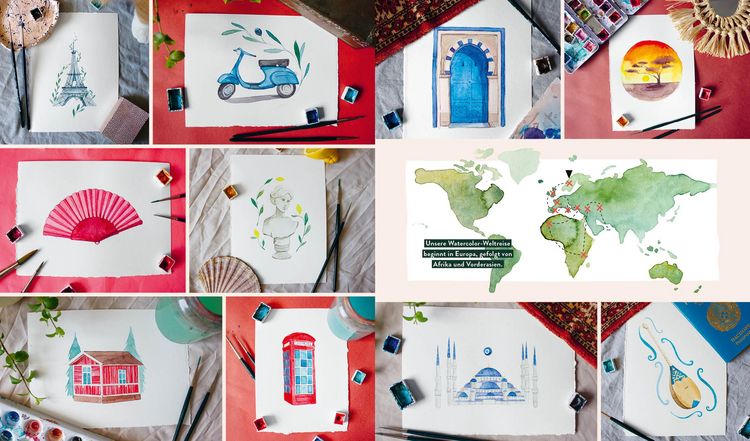 Produktbild: Meine gro&szlig;e Watercolor-Reise