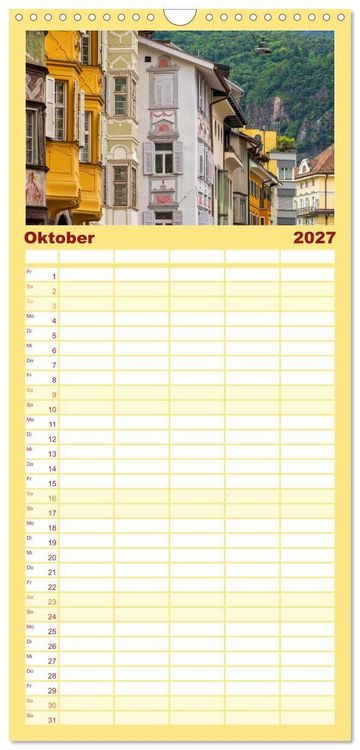 Produktbild: Familienplaner 2027 - S&uuml;dtirol - Von Meran bis zum Pragser Wildsee mit 5 Spalten (Wandkalender, 21 x 45 cm) CALVENDO