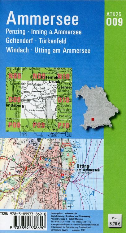 Produktbild: Ammersee 1 : 25 000
