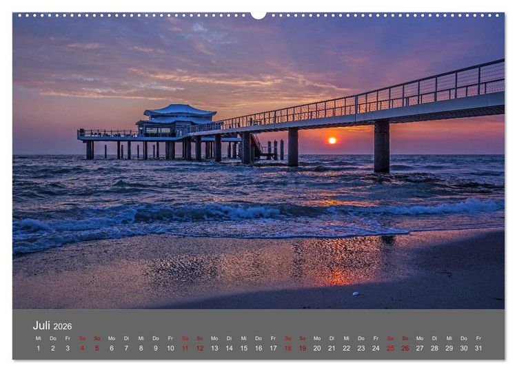 Produktbild: L&uuml;becker Bucht - Travem&uuml;nde - Niendorf - Timmendorf (hochwertiger Premium Wandkalender 2026 DIN A2 quer), Kunstdruck in Hochglanz