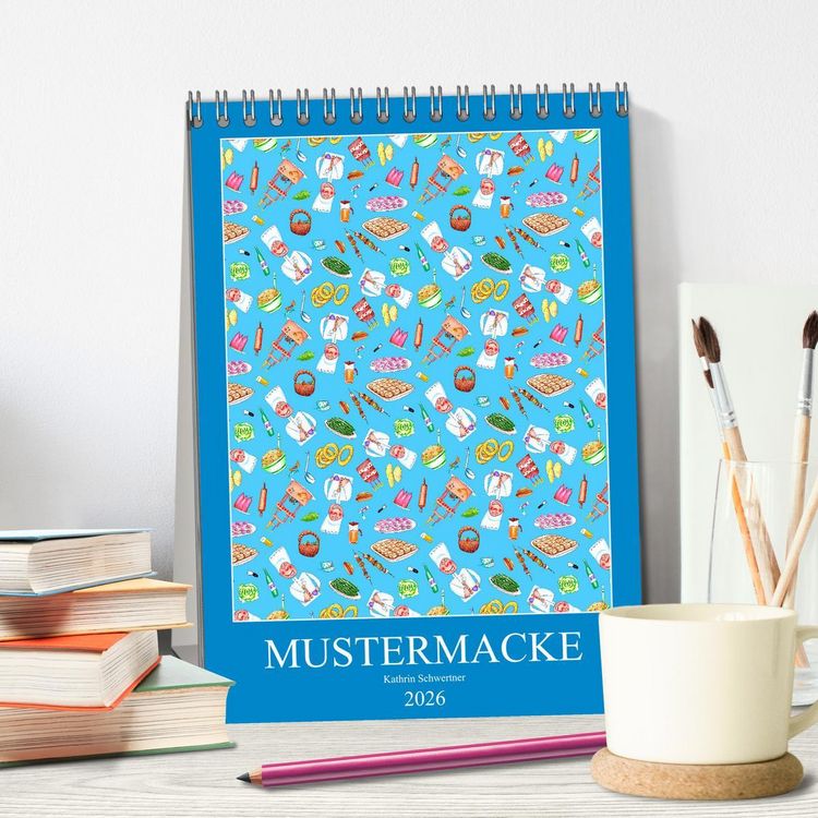 Produktbild: MUSTERMACKE (Tischkalender 2026 DIN A5 hoch), CALVENDO Monatskalender