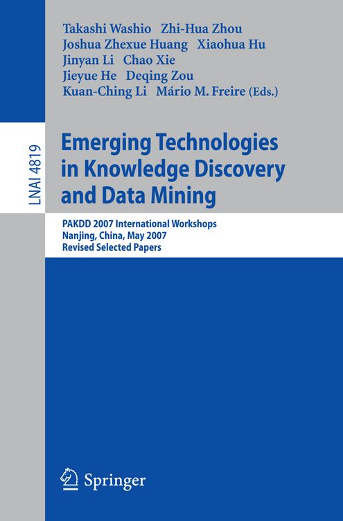 Produktbild: Emerging Technologies in Knowledge Discovery and Data Mining