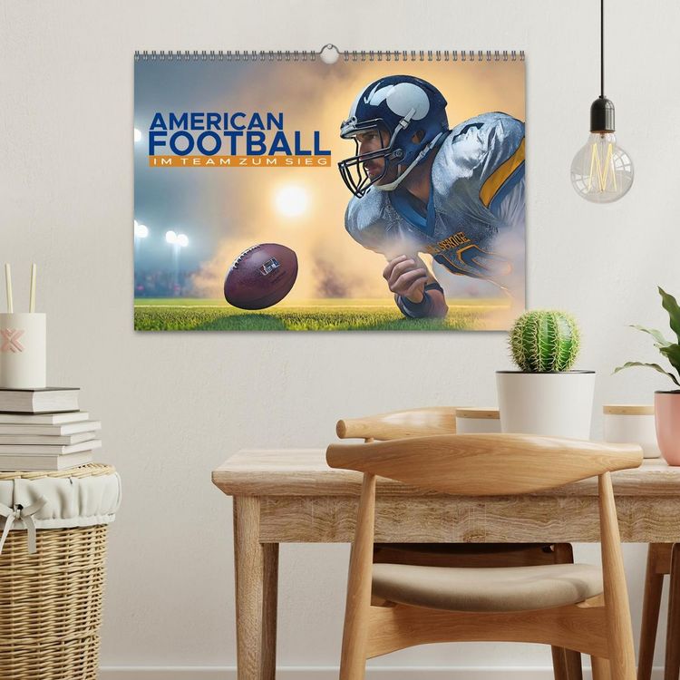Produktbild: American Football - im Team zum Sieg (Wandkalender 2026 DIN A3 quer), CALVENDO Monatskalender