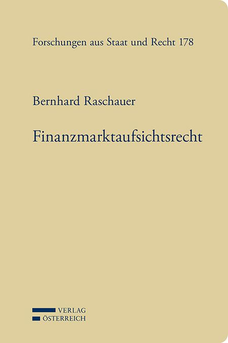Bild vom Artikel Finanzmarktaufsichtsrecht vom Autor Bernhard Raschauer