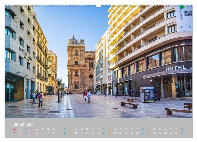 Produktbild: Malaga - andalusische Mittelmeerk&uuml;ste (Wandkalender 2026 DIN A2 quer), CALVENDO Monatskalender