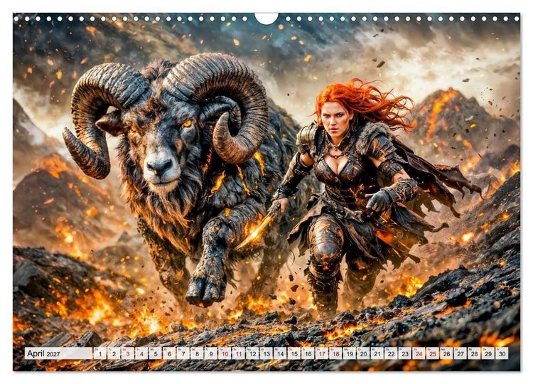 Produktbild: Sternzeichen - Die M&auml;chte des Tierkreises (Wandkalender 2027 DIN A3 quer), CALVENDO Monatskalender