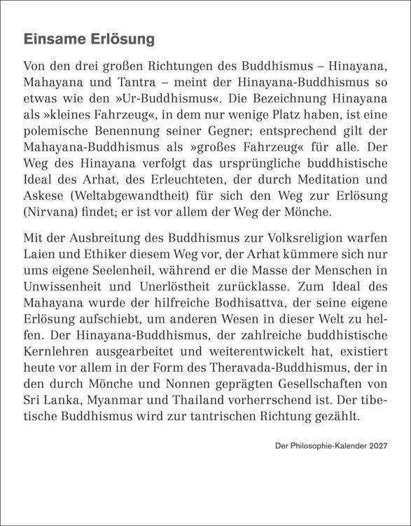 Produktbild: Der Philosophie-Kalender Tagesabrei&szlig;kalender 2027