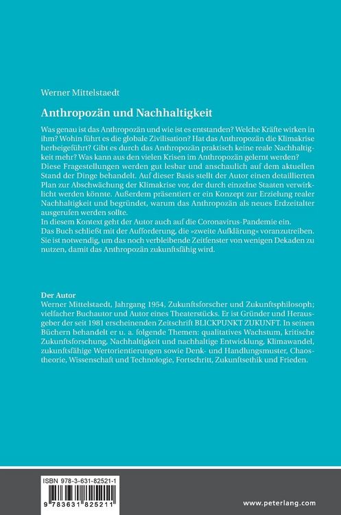 Produktbild: Anthropoz&auml;n und Nachhaltigkeit