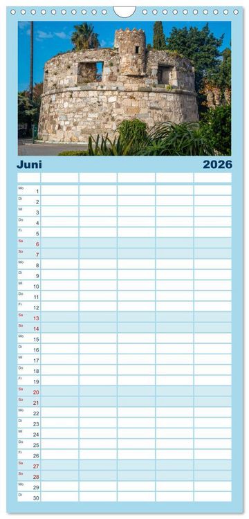 Produktbild: Familienplaner 2026 - Griechenland - Zauberhaftes Kos mit 5 Spalten (Wandkalender, 21 x 45 cm) CALVENDO