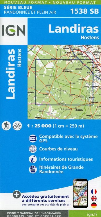 Produktbild: Landiras Hostens 1:25 000