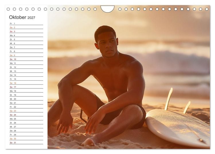 Produktbild: Hot Beach Boys (Wandkalender 2027 DIN A4 quer), CALVENDO Monatskalender