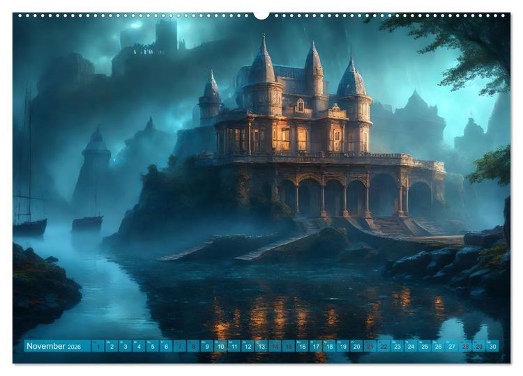 Produktbild: Visionen aus Atlantis (hochwertiger Premium Wandkalender 2026 DIN A2 quer), Kunstdruck in Hochglanz