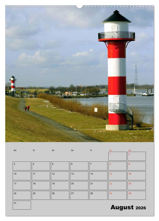 Produktbild: Attraktive Leuchtt&uuml;rme (Wandkalender 2026 DIN A2 hoch), CALVENDO Monatskalender
