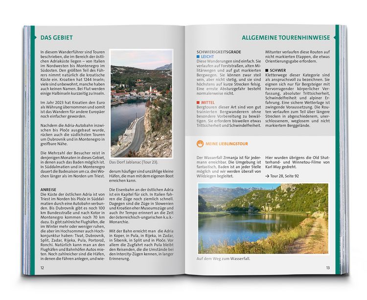 Produktbild: KOMPASS Wanderf&uuml;hrer Dalmatien mit Inseln, Velebit-Gebirge und Plitvicer Seen, 55 Touren mit Extra-Tourenkarte