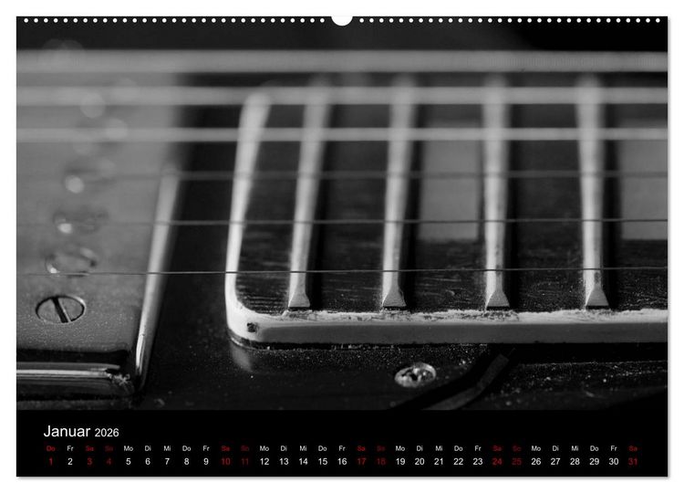 Produktbild: Regelwerke - Details alter E-Gitarren (Wandkalender 2026 DIN A2 quer), CALVENDO Monatskalender