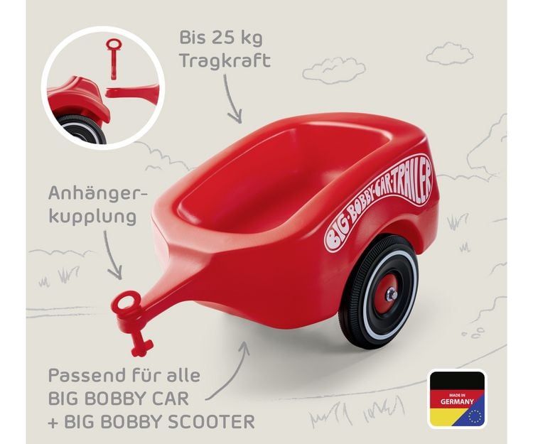 Produktbild: BIG Bobby-Car Anh&auml;nger, rot