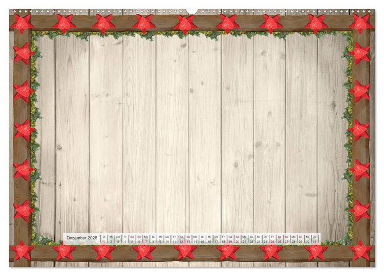 Produktbild: Bastelkalender Nostalgie-Rahmen 2026 (hochwertiger Premium Wandkalender 2026 DIN A2 quer), Kunstdruck in Hochglanz
