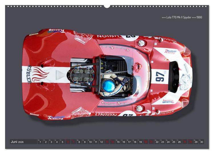 Produktbild: Legenden des Rennsports Historic Sports Cars 1960-1975 (hochwertiger Premium Wandkalender 2026 DIN A2 quer), Kunstdruck in Hochglanz