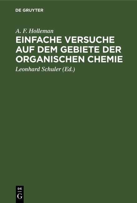 Produktbild: Einfache Versuche auf dem Gebiete der organischen Chemie