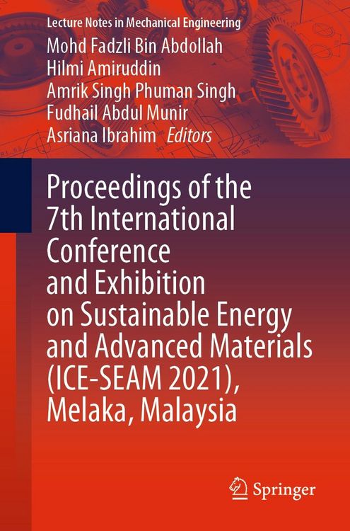 Produktbild: Proceedings of the 7th International Conference and Exhibition on Sustainable Energy and Advanced Materials (ICE-SEAM 2021), Melaka, Malaysia