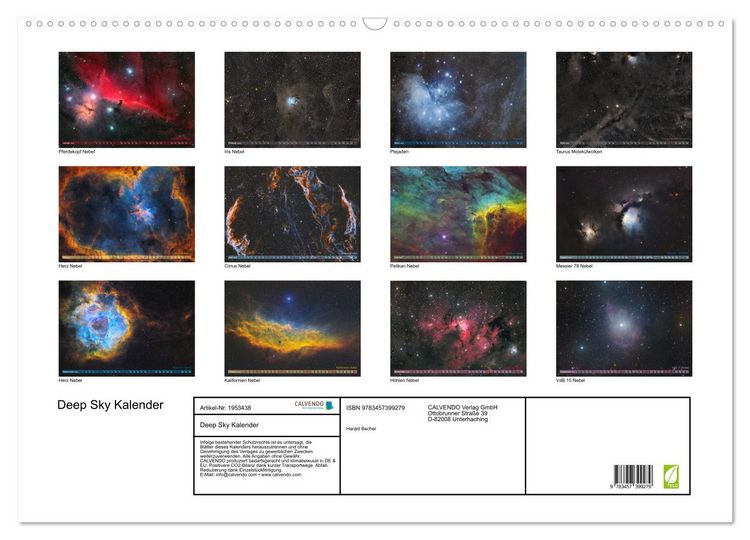 Produktbild: Deep Sky Kalender (Wandkalender 2026 DIN A2 quer), CALVENDO Monatskalender