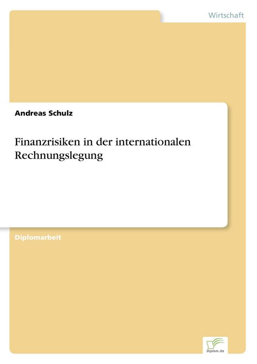 Produktbild: Finanzrisiken in der internationalen Rechnungslegung