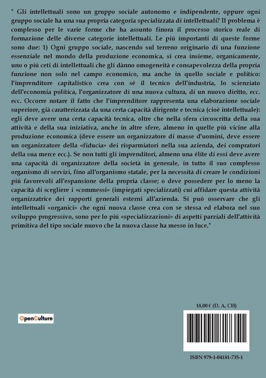 Produktbild: Gli intellettuali e l'organizzazione della cultura