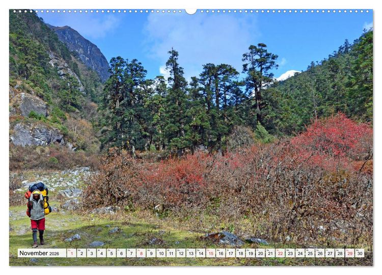 Produktbild: NEPAL, die Umrundung des Manaslu (Wandkalender 2026 DIN A2 quer), CALVENDO Monatskalender