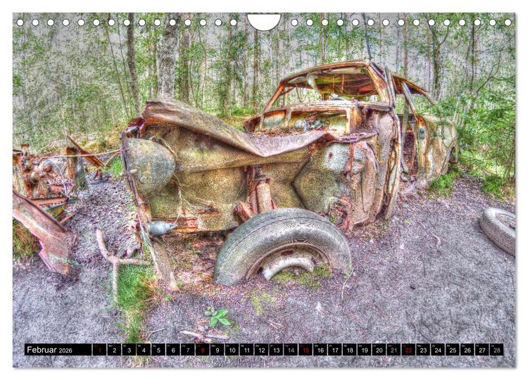 Produktbild: Autofriedhof Ryd (Wandkalender 2026 DIN A4 quer), CALVENDO Monatskalender