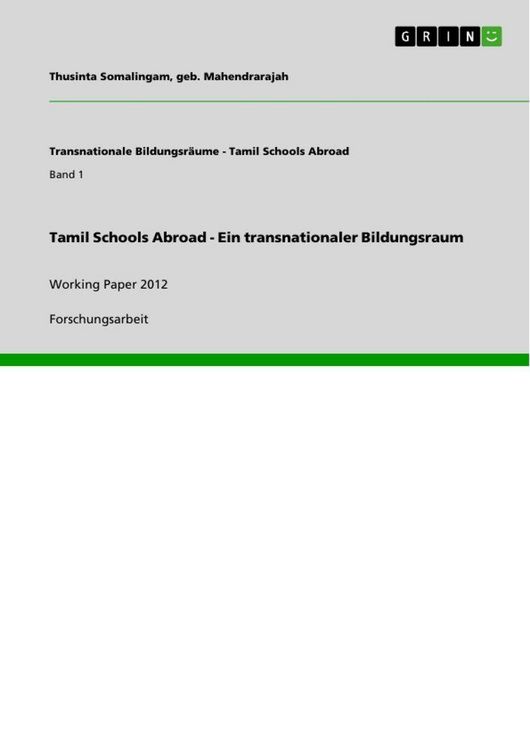 Produktbild: Tamil Schools Abroad - Ein transnationaler Bildungsraum