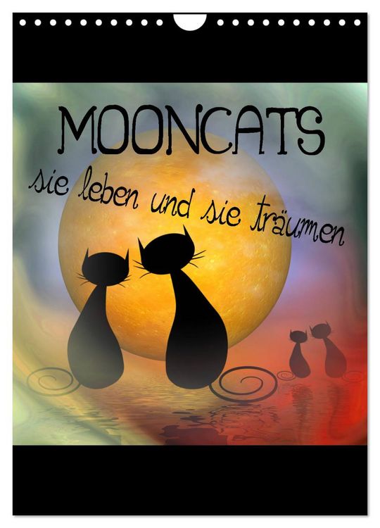 Produktbild: Mooncats - sie leben und sie tr&auml;umen (Wandkalender 2026 DIN A4 hoch), CALVENDO Monatskalender