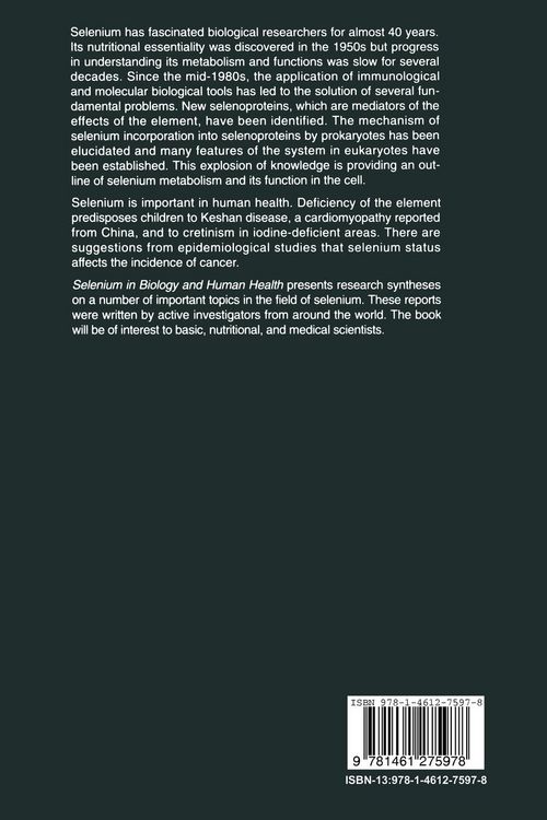 Produktbild: Selenium in Biology and Human Health