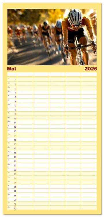 Produktbild: Familienplaner 2026 - Triathlon Power mit 5 Spalten (Wandkalender, 21 x 45 cm) CALVENDO