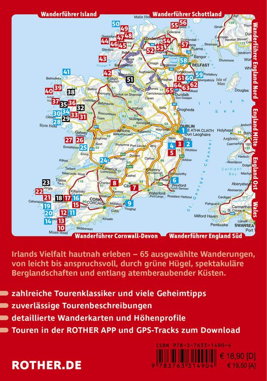 Produktbild: ROTHER Wanderf&uuml;hrer Irland mit Nordirland. 65 Touren auf der gr&uuml;nen Insel im Atlantik