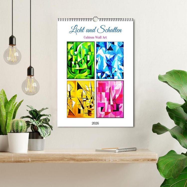 Produktbild: Licht und Schatten . Cubism Wall Art (Wandkalender 2026 DIN A3 hoch), CALVENDO Monatskalender