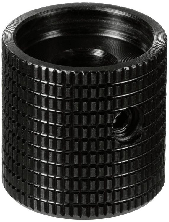 Produktbild: TRU COMPONENTS TC-11613844 Drehknopf mit Knopfmarkierung Schwarz (&Oslash; x H) 17 mm x 17 mm Aluminium 1 St.