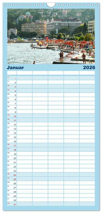 Produktbild: Familienplaner 2026 - Tr&auml;umen von Istrien mit 5 Spalten (Wandkalender, 21 x 45 cm) CALVENDO