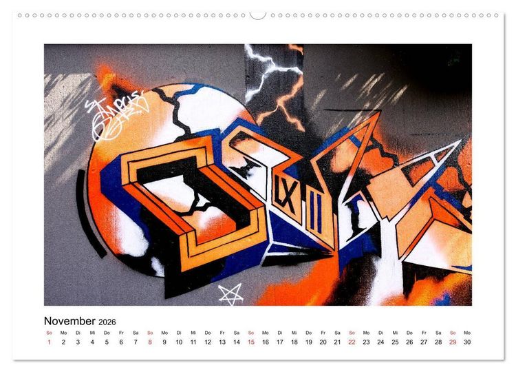 Produktbild: Streetart for home Michael Jaster (hochwertiger Premium Wandkalender 2026 DIN A2 quer), Kunstdruck in Hochglanz