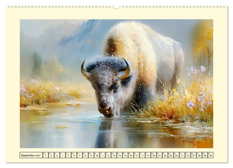Produktbild: Bisons. Nordamerikas gewaltige Wildrinder (hochwertiger Premium Wandkalender 2027 DIN A2 quer), Kunstdruck in Hochglanz