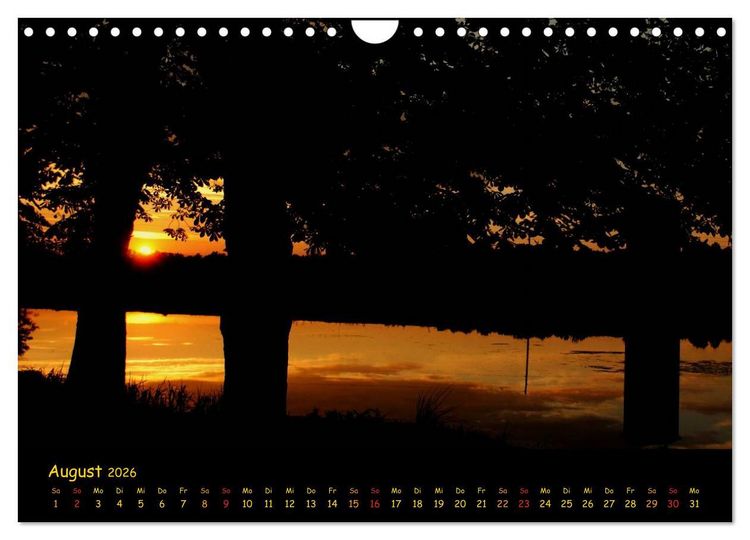 Produktbild: wenn die Sonne schlafen geht (Wandkalender 2026 DIN A4 quer), CALVENDO Monatskalender