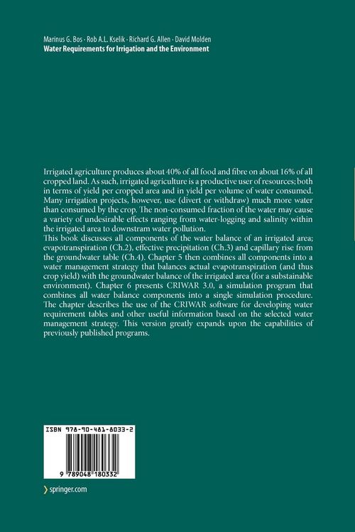 Produktbild: Water Requirements for Irrigation and the Environment