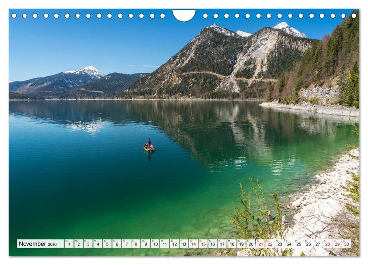 Produktbild: Bayerns sch&ouml;nste Seen (Wandkalender 2026 DIN A4 quer), CALVENDO Monatskalender