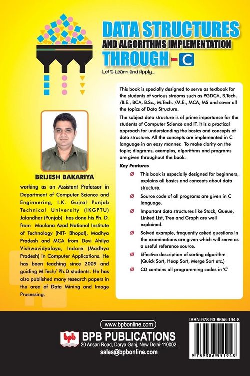 Produktbild: Data Structure and Algorithm Through C