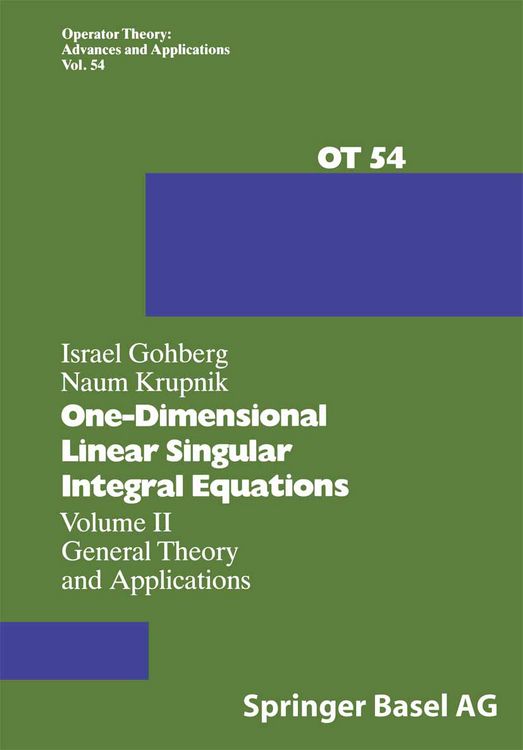 Produktbild: One-Dimensional Linear Singular Integral Equations