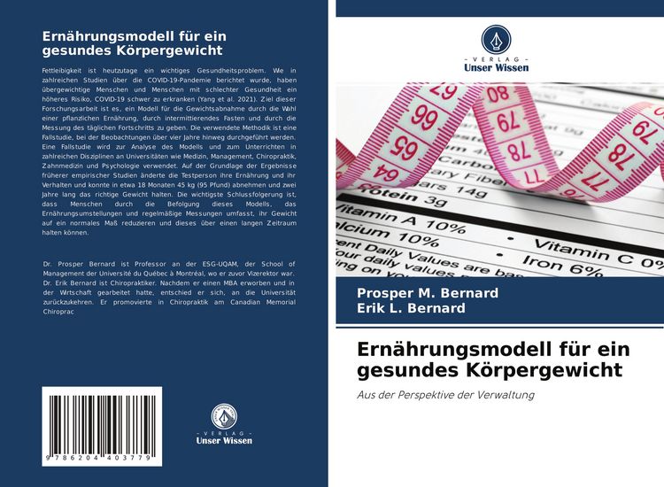 Produktbild: Ern&auml;hrungsmodell f&uuml;r ein gesundes K&ouml;rpergewicht