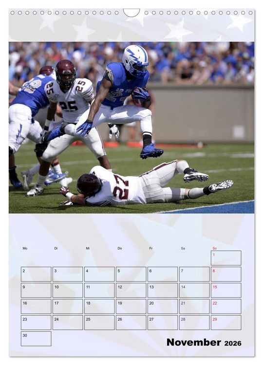 Produktbild: American Football - Kickoff (Wandkalender 2026 DIN A3 hoch), CALVENDO Monatskalender