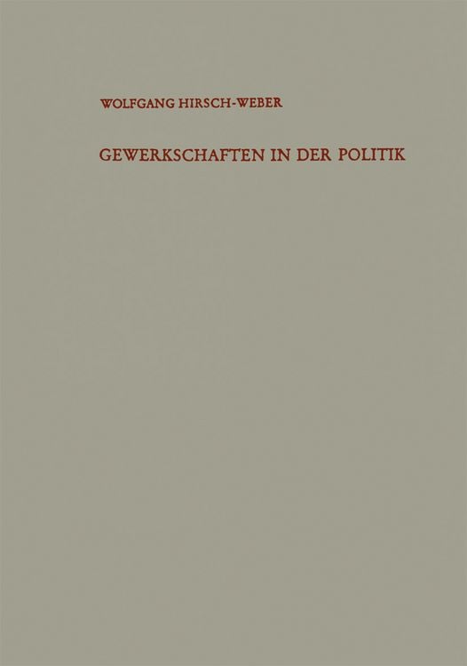 Produktbild: Gewerkschaften in der Politik