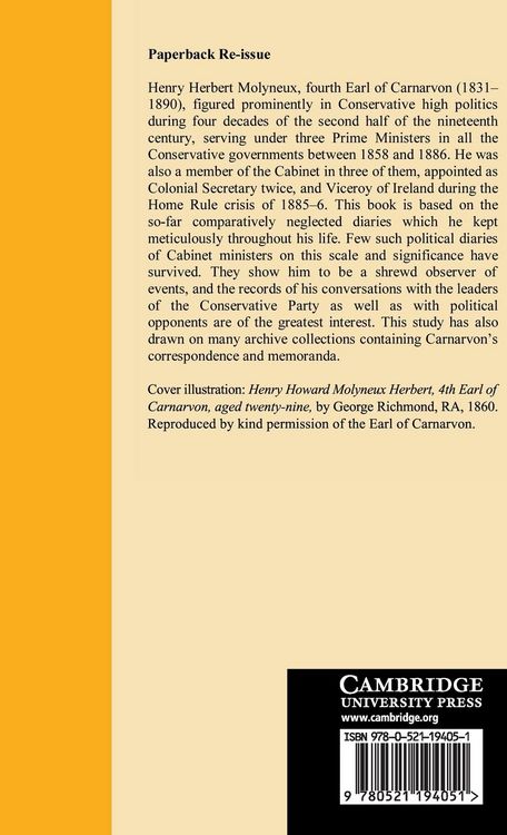 Produktbild: The Political Diaries of the Fourth Earl of Carnarvon, 1857-1890