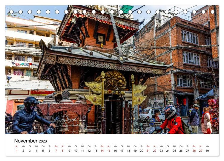 Produktbild: Impressionen aus Kathmandu (Tischkalender 2026 DIN A5 quer), CALVENDO Monatskalender