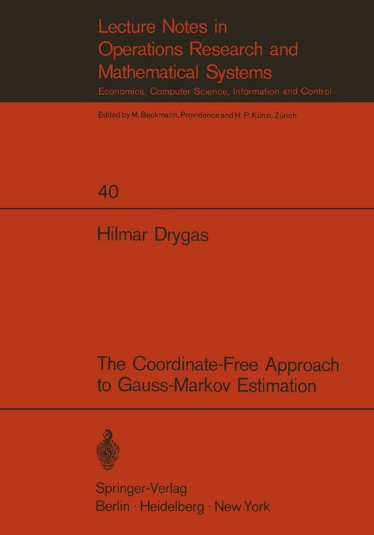 Produktbild: The Coordinate-Free Approach to Gauss-Markov Estimation